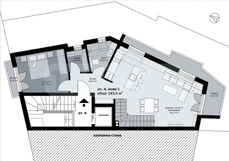 Продава МЕЗОНЕТ, гр. Варна, Гръцка махала, снимка 4 - Aпартаменти - 49372355