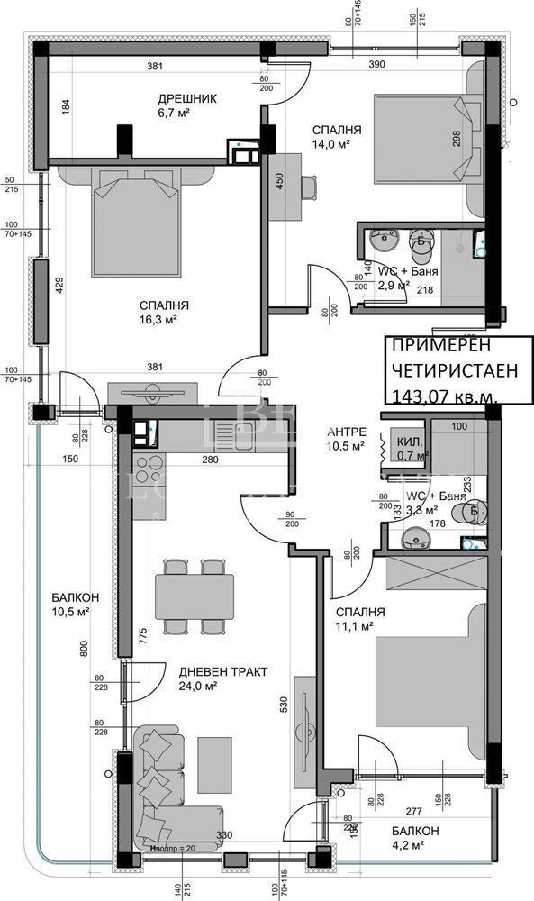 Zu verkaufen  1 Schlafzimmer Warna , Wladislaw Warnentschik 1 , 63 qm | 69209442 - Bild [7]