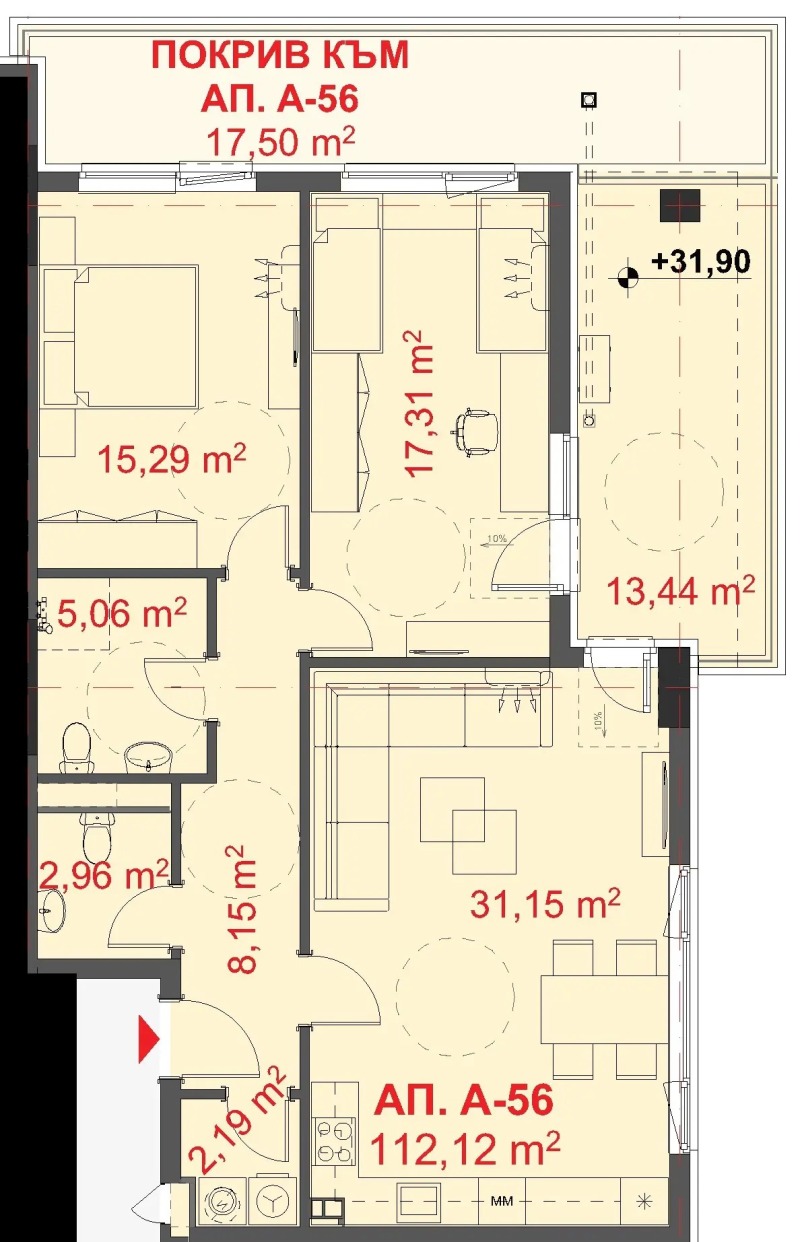 Na prodej  2 ložnice Burgas , Slavejkov , 132 m2 | 71322731 - obraz [3]
