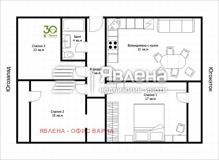 Продава 4-СТАЕН, гр. Варна, Чайка, снимка 2 - Апартаменти - 55580513