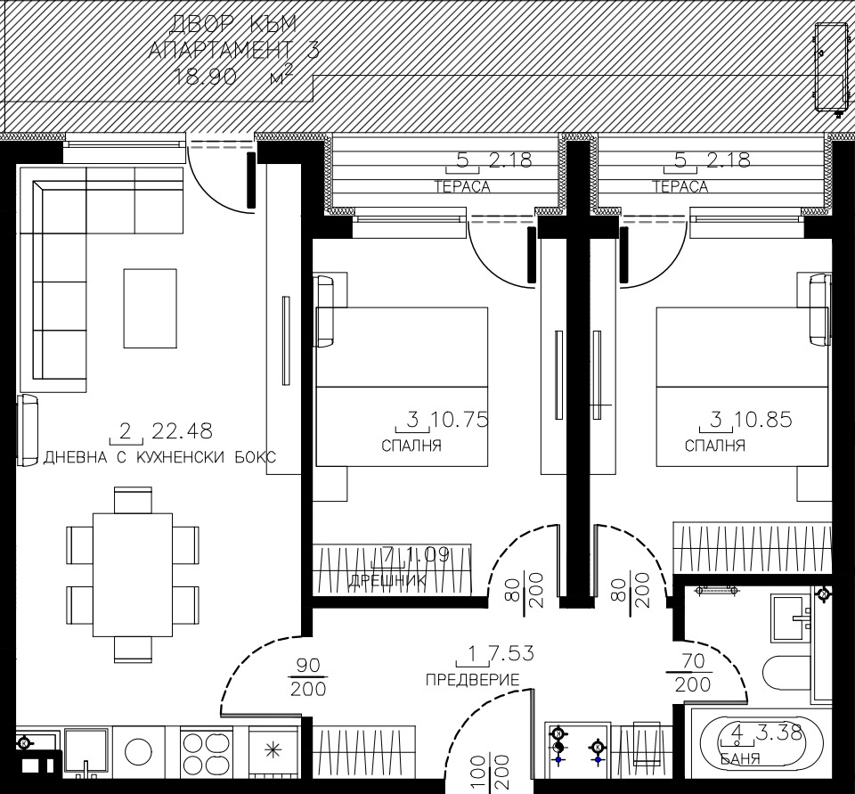Продава 3-СТАЕН, гр. София, Малинова долина, снимка 11 - Апартаменти - 54350427