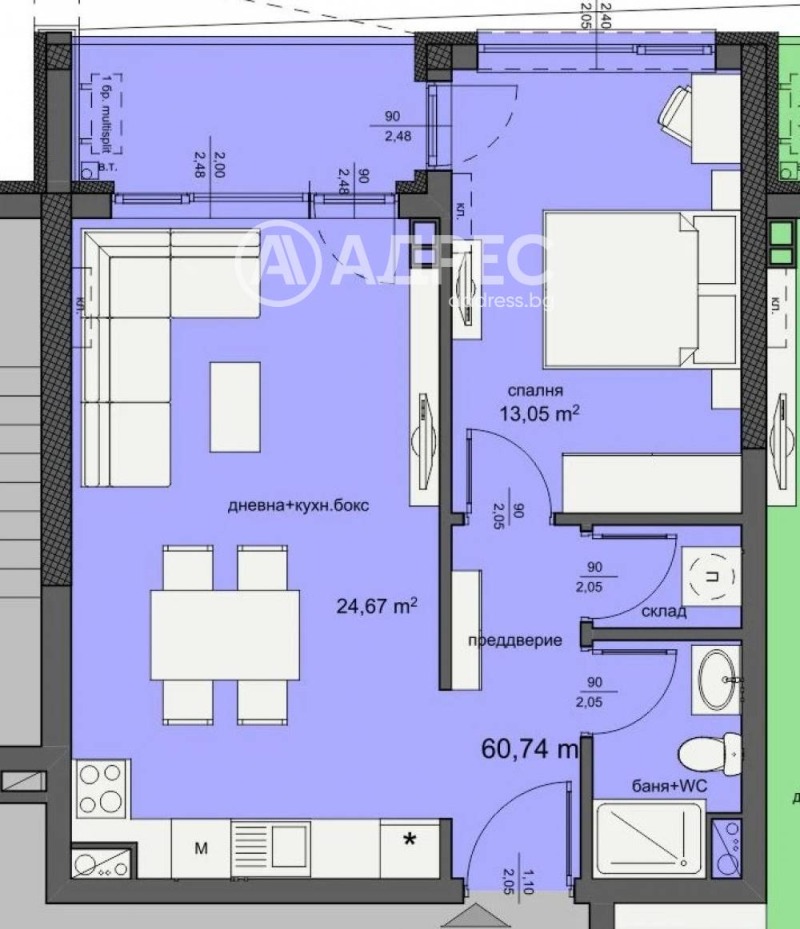 Продава 2-СТАЕН, гр. Бургас, Изгрев, снимка 3 - Апартаменти - 52386285