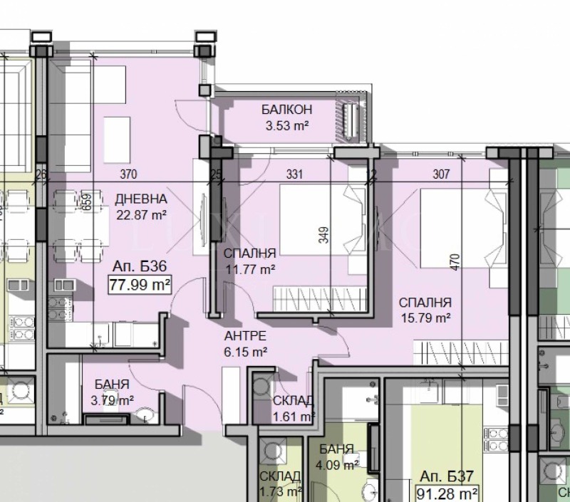 Продава 3-СТАЕН, гр. София, Манастирски ливади, снимка 6 - Aпартаменти - 47549356