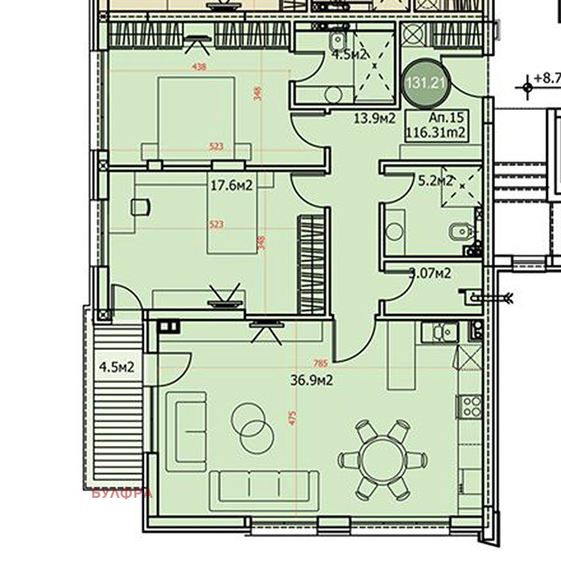 Продава 3-СТАЕН, гр. София, Драгалевци, снимка 4 - Апартаменти - 54078246