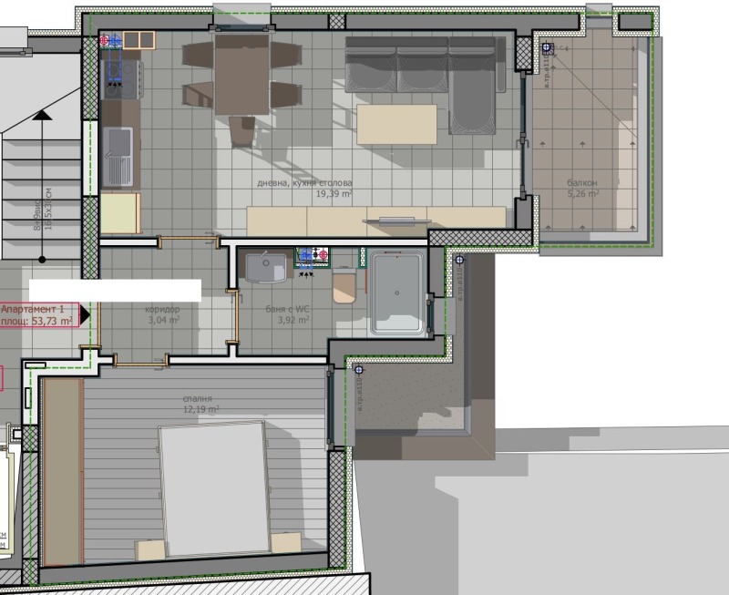 Продава 2-СТАЕН в град Стара Загора, Център - 65 кв.м / 86 500 € » 169 179.30 лв., СТАРОЗАГОРСКИ ИМОТИ
