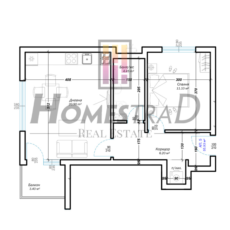 Продава  2-стаен град Варна , Изгрев , 63 кв.м | 93368675 - изображение [6]