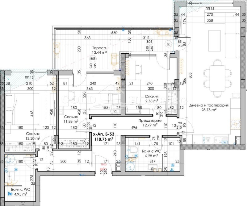 Продается  3 спальни Пловдив , Христо Смирненски , 135 кв.м | 95398479 - изображение [2]