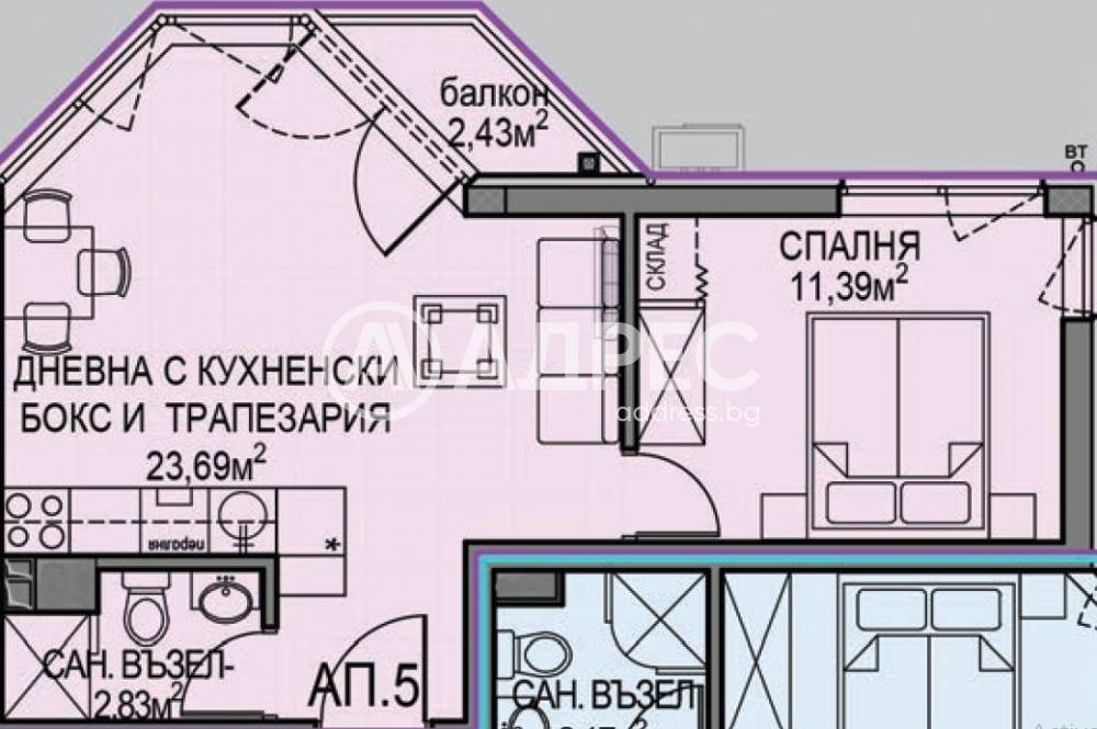 Продава 2-СТАЕН, гр. София, Обеля 2, снимка 4 - Апартаменти - 54042006