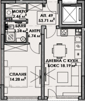 1 ložnice Malinova dolina, Sofia 1