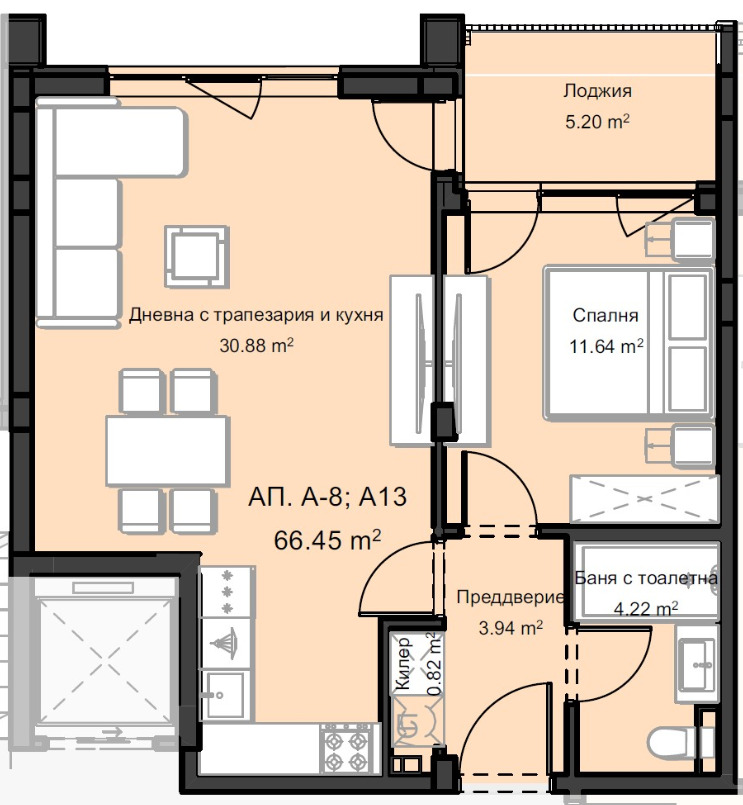 Продава 2-СТАЕН, гр. Пловдив, Остромила, снимка 5 - Апартаменти - 53619256
