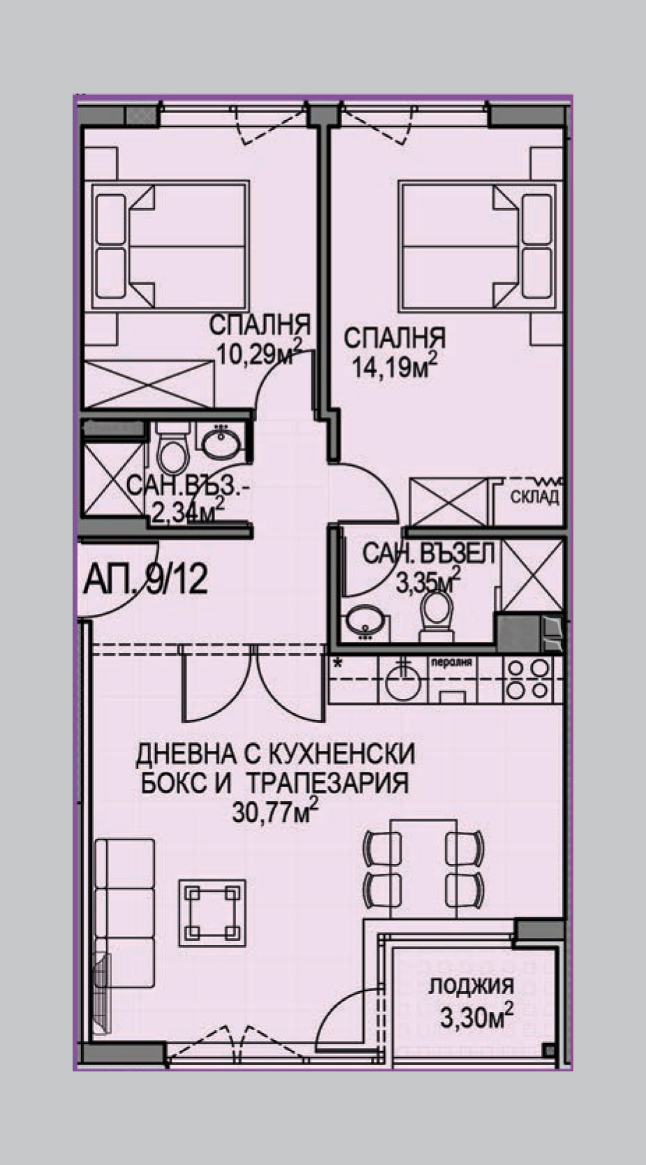 Продава 3-СТАЕН, гр. София, Обеля 2, снимка 4 - Апартаменти - 51343461