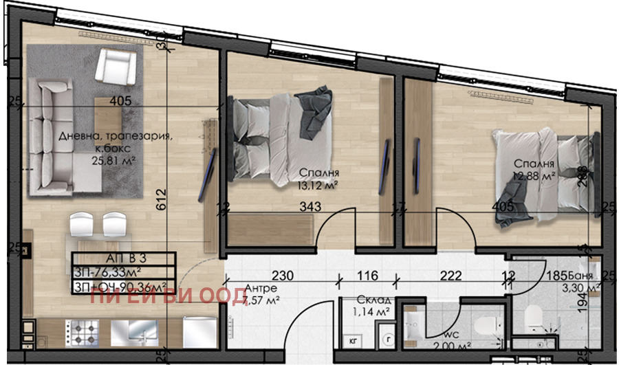 Продава 3-СТАЕН, гр. София, Овча купел, снимка 2 - Апартаменти - 54530692