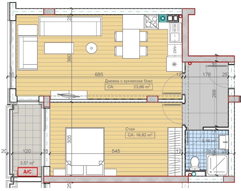 Satılık  1 yatak odası Sofia , m-t Gardova glava , 71 metrekare | 14577187 - görüntü [8]