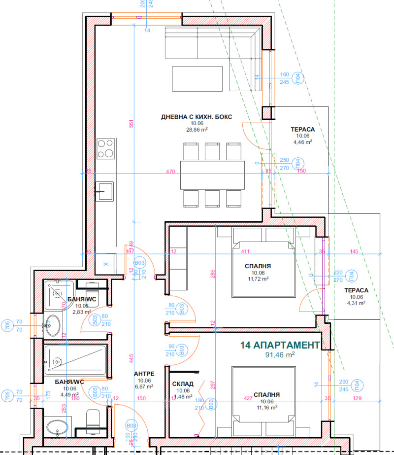 Продава  3-стаен град Бургас , Крайморие , 100 кв.м | 50229409 - изображение [2]