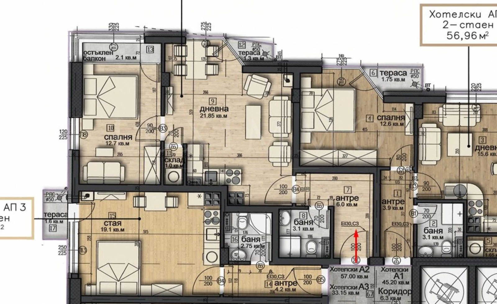 Продава 2-СТАЕН, гр. София, Витоша, снимка 2 - Апартаменти - 55720690