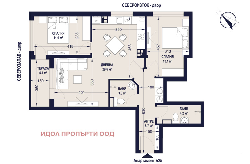 Продава 3-СТАЕН в град София, Овча купел 2 - 110 кв.м / 275 000 € » 537 853.25 лв., ИДОЛ ПРОПЪРТИ ООД