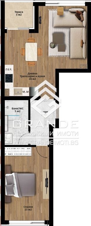 Na sprzedaż  1 sypialnia Plowdiw , Christo Smirnenski , 75 mkw | 41212669 - obraz [10]