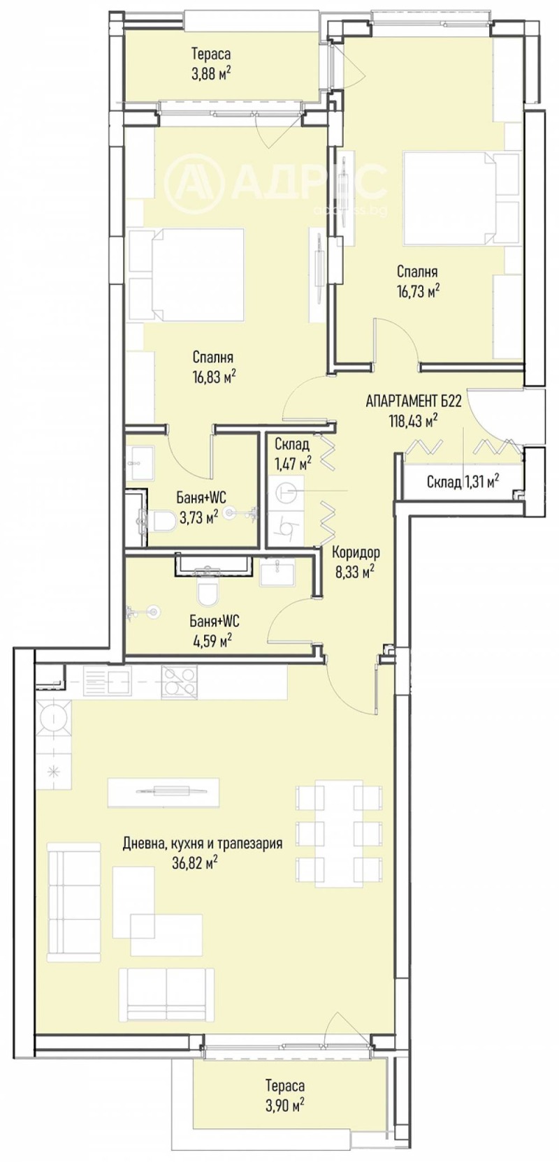 Продава 3-СТАЕН, гр. София, Младост 4, снимка 4 - Aпартаменти - 48062097