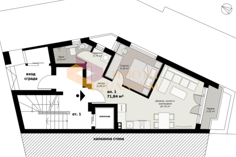 Продаја  1 спаваћа соба Варна , Грацка махала , 72 м2 | 98992243 - слика [2]