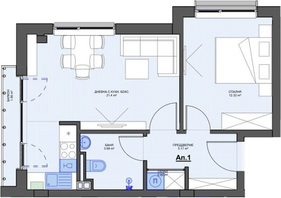Продава 2-СТАЕН, гр. София, Кръстова вада, снимка 4 - Апартаменти - 53778321