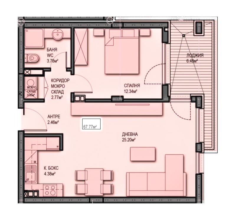 Продава 2-СТАЕН, гр. София, Младост 4, снимка 2 - Aпартаменти - 48025714