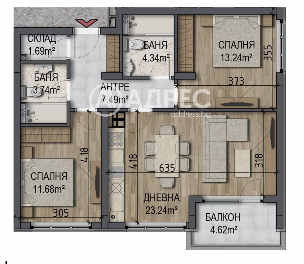 Продава 3-СТАЕН, гр. София, Овча купел, снимка 4 - Апартаменти - 55324561