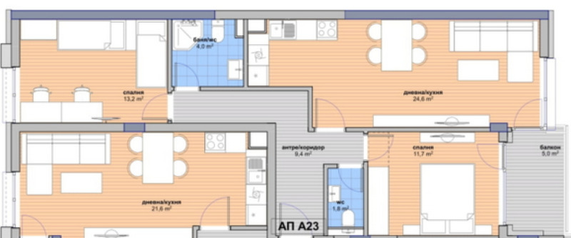 À venda  2 quartos Sofia , Malinova dolina , 101 m² | 90584753 - imagem [5]