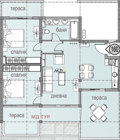Продава 3-СТАЕН, гр. Свети Влас, област Бургас, снимка 3 - Апартаменти - 52409624
