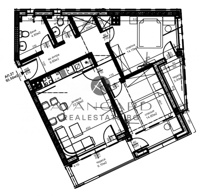 Продава 3-СТАЕН в град Пловдив, Кючук Париж - 108 кв.м / 120 699 € » 236 066.73 лв., АВАНГАРД РИЪЛ ЕСТЕЙТ