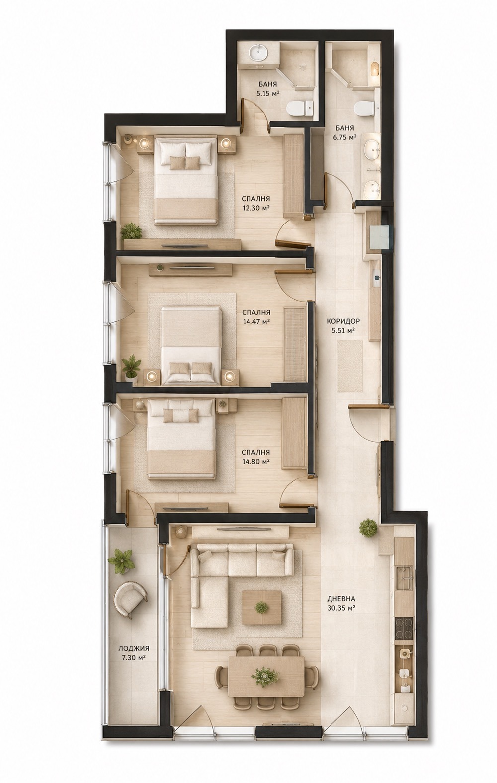 Продава 4-СТАЕН, гр. София, Славия, снимка 4 - Апартаменти - 54971076
