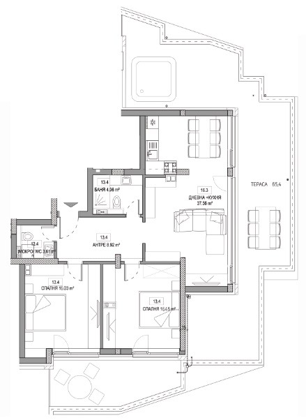 Продава 3-СТАЕН, гр. София, Овча купел, снимка 10 - Aпартаменти - 48040801