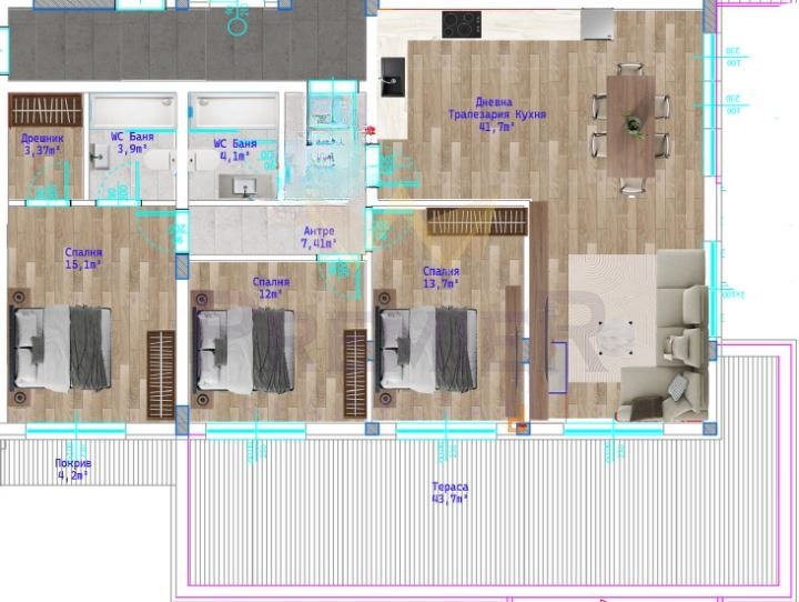 À vendre  3 chambres Varna , Vinitsa , 152 m² | 33210743