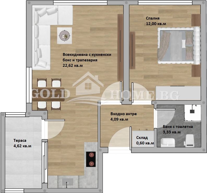 Продава 2-СТАЕН, гр. Пловдив, Христо Смирненски, снимка 2 - Апартаменти - 53646008