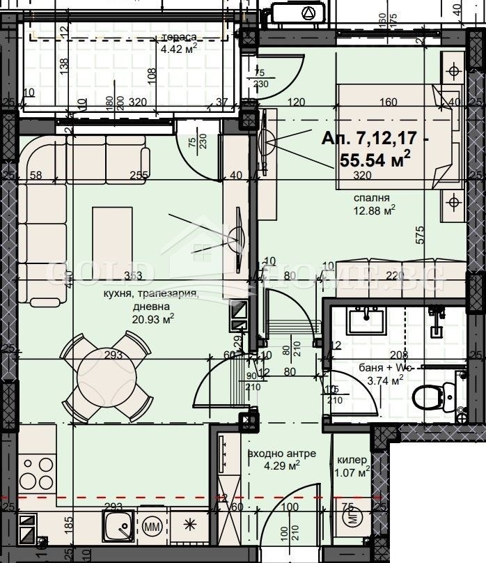 Продава 2-СТАЕН, гр. Пловдив, Кършияка, снимка 6 - Апартаменти - 55440904