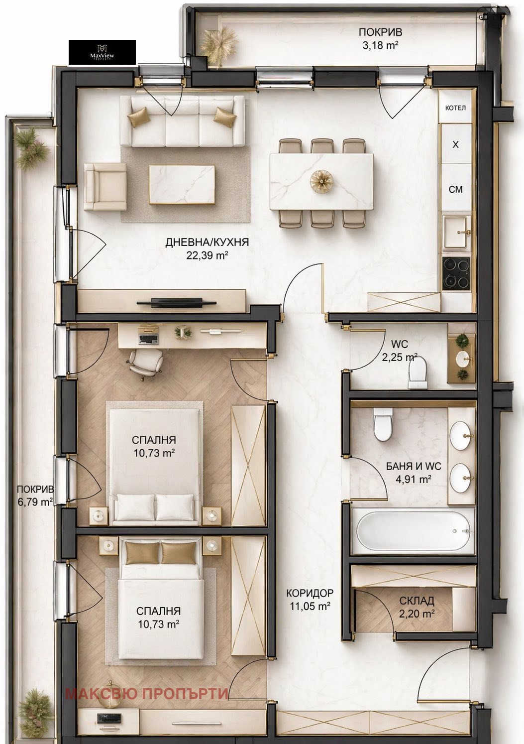 Продава 3-СТАЕН, гр. София, Малинова долина, снимка 2 - Апартаменти - 55087739