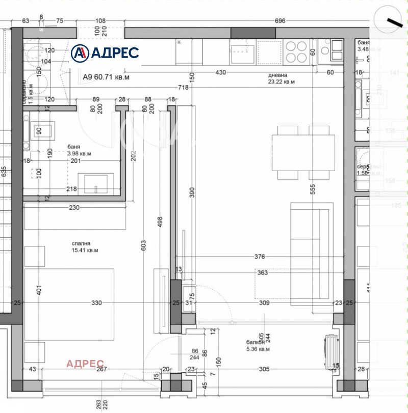 Te koop  1 slaapkamer Varna , Asparuchovo , 67 m² | 43882072 - afbeelding [2]