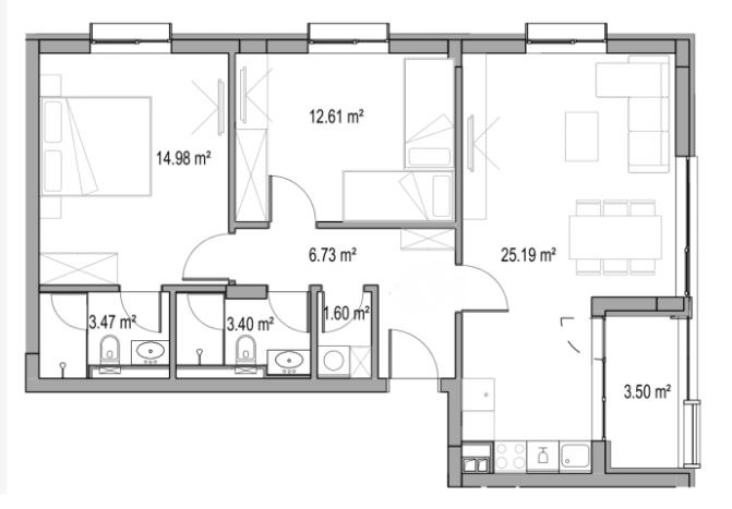 Till salu  2 sovrum Sofia , Mladost 4 , 85 kvm | 52853276 - bild [4]