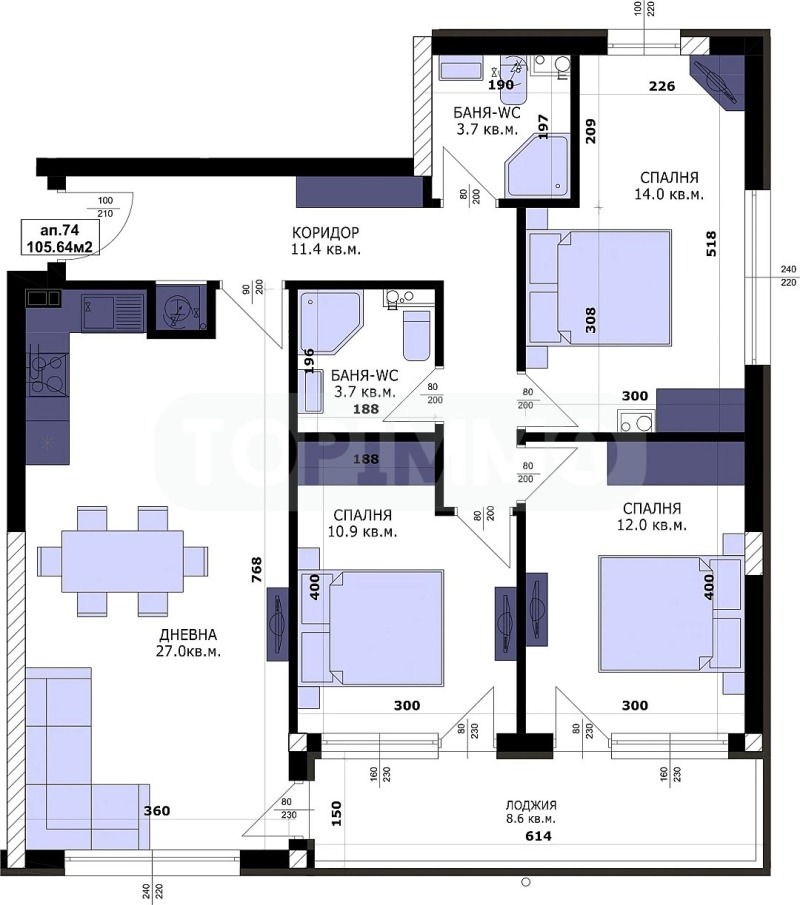 Продава 4-СТАЕН, гр. Варна, Кайсиева градина, снимка 5 - Aпартаменти - 49285107