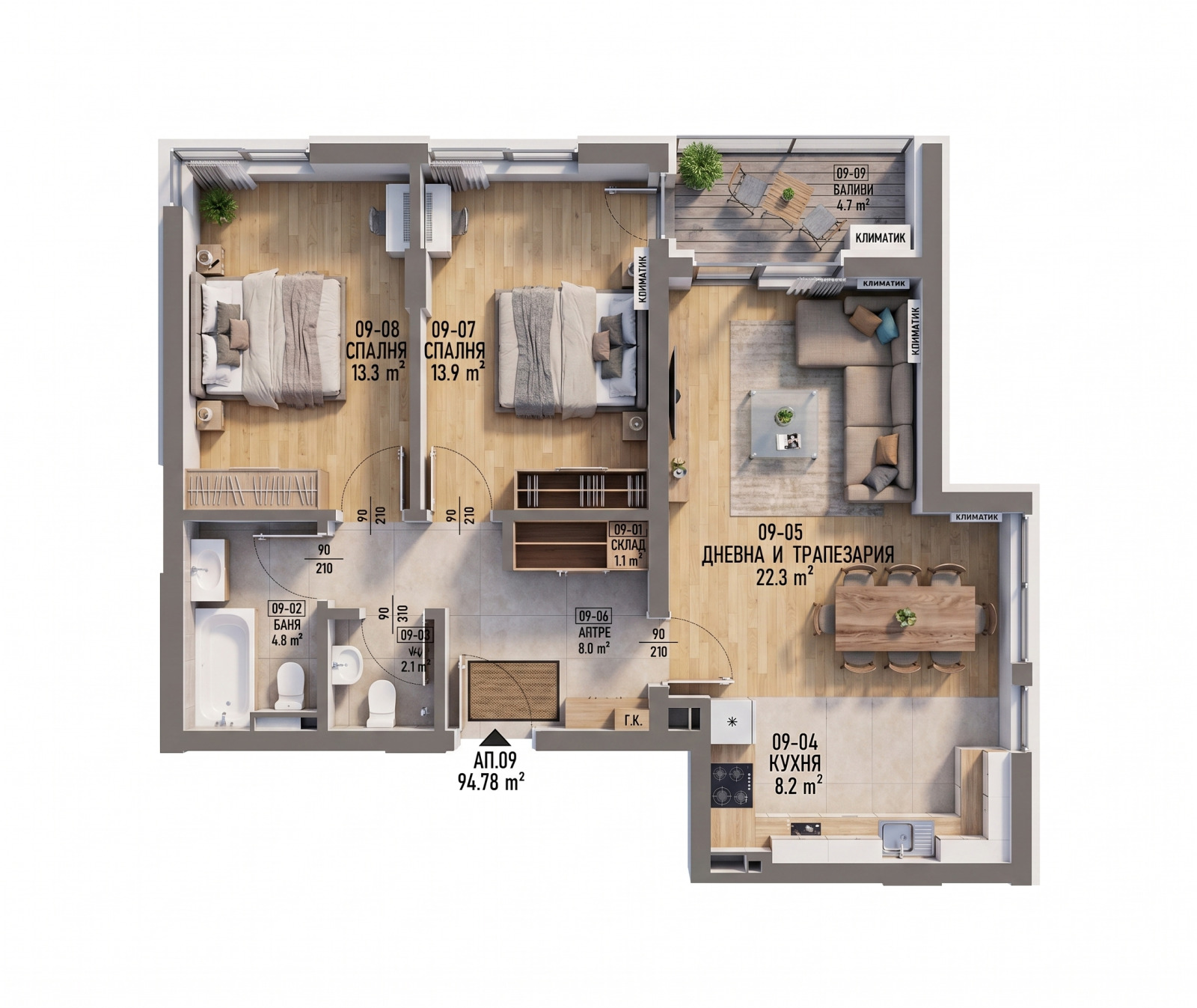 Продава 3-СТАЕН, гр. София, Малинова долина, снимка 2 - Апартаменти - 53355203