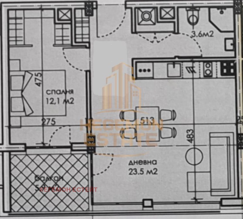 Продава 2-СТАЕН в град Варна, Кайсиева градина - 72 кв.м / 90 456 € » 176 916.56 лв., ХЕГЕМОН ЕСТЕЙТ