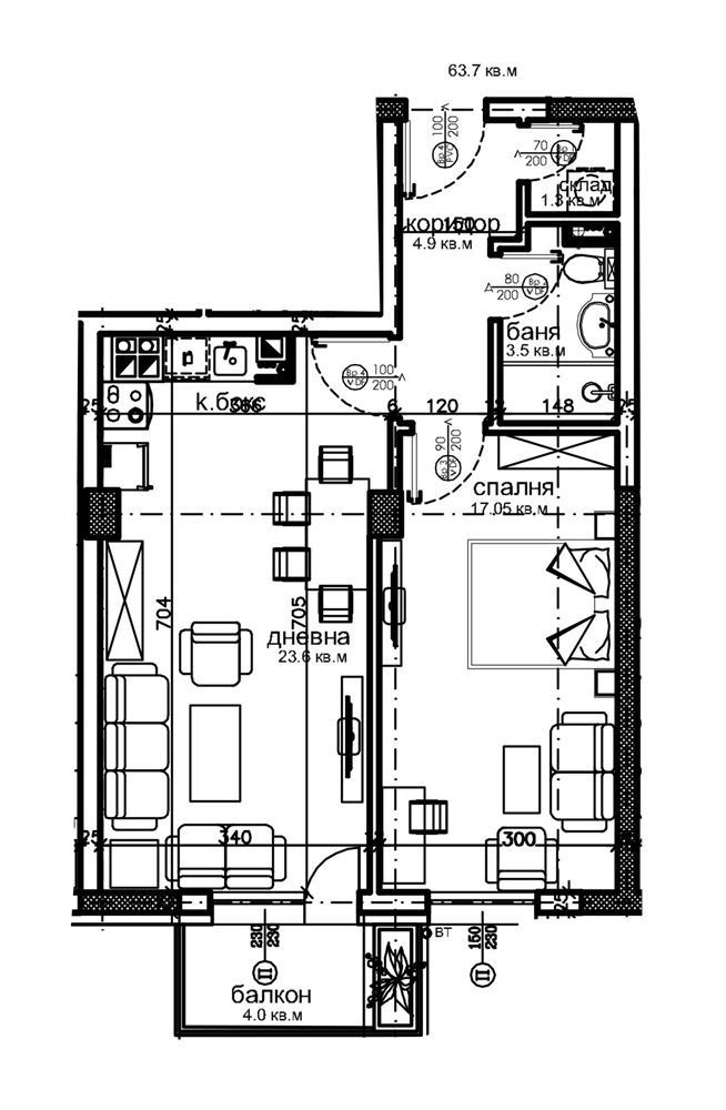 Eladó  1 hálószoba Sofia , Ovcsa kupel , 72 négyzetméter | 22529466 - kép [3]