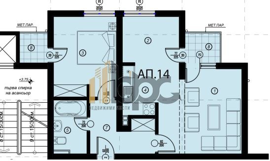 Na prodej  1 ložnice Sofia , Bakston , 79 m2 | 46369346 - obraz [2]