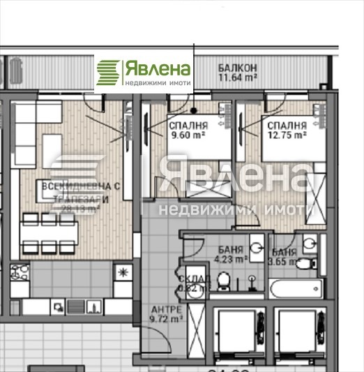Te koop  2 slaapkamers Sofia , Ovtsja kupel , 115 m² | 18908451 - afbeelding [12]
