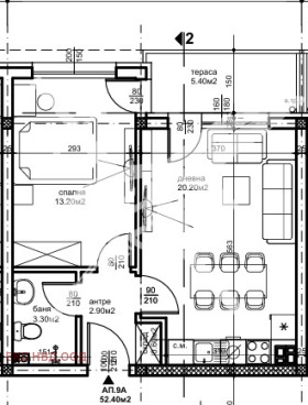 1 chambre Belomorski, Plovdiv