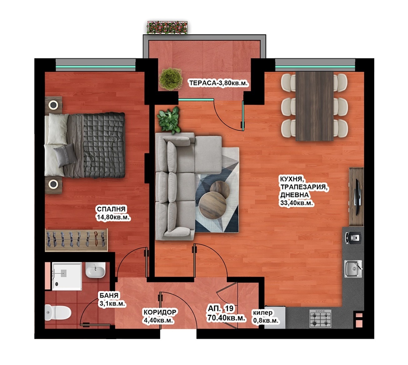 Продава 2-СТАЕН, гр. Пловдив, Христо Смирненски, снимка 2 - Апартаменти - 50783921