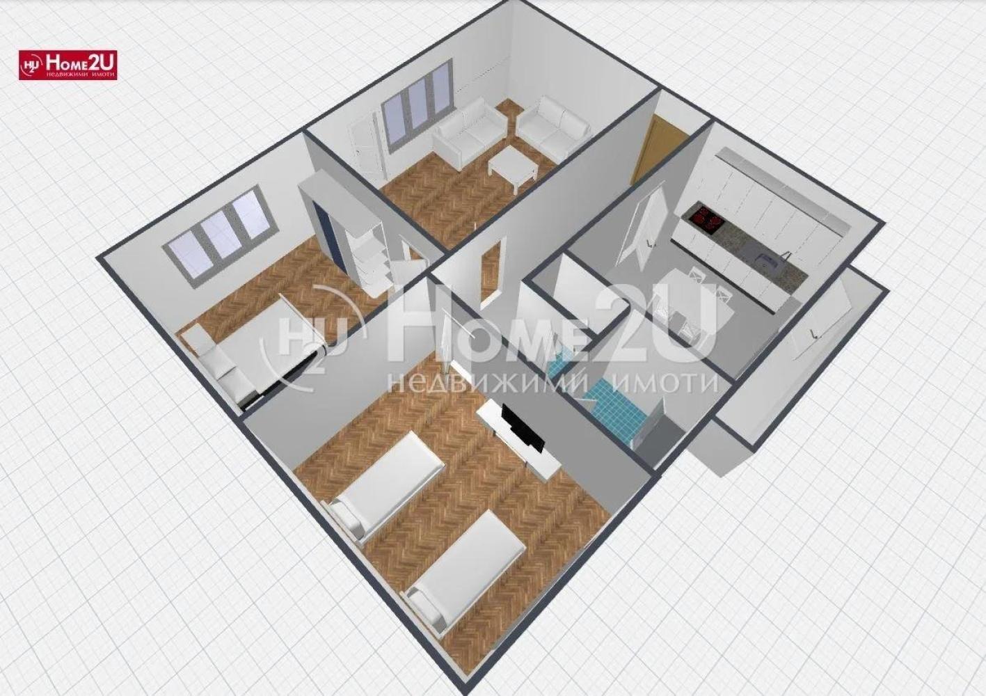 Продава 3-СТАЕН, гр. Пловдив, Кючук Париж, снимка 5 - Апартаменти - 54808533