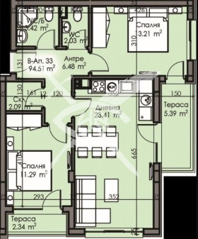 Продава 3-стаен град Бургас Изгрев - [1] 