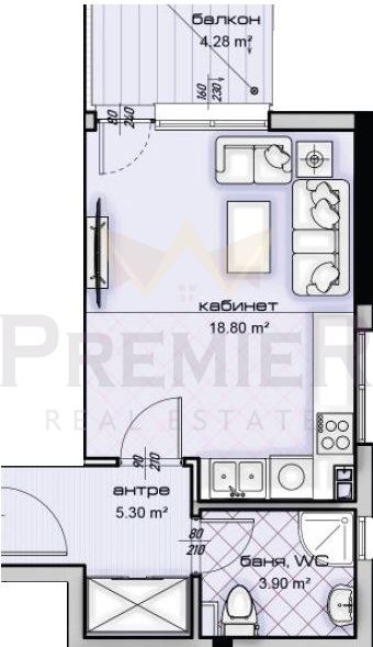 À venda  Estúdio Varna , Kaisieva gradina , 51 m² | 84078746