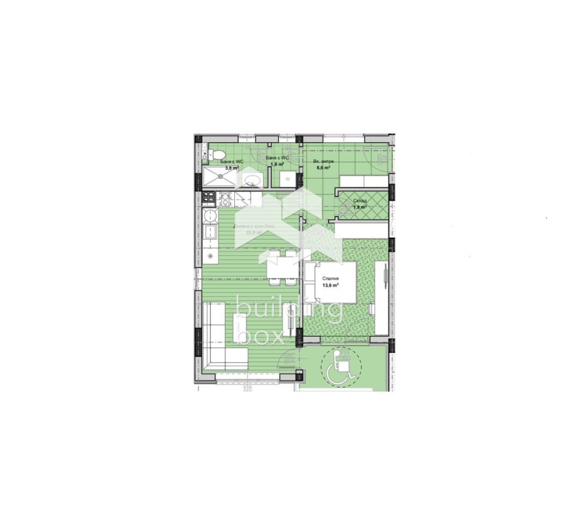Myytävänä  1 makuuhuone Plovdiv , Ostromila , 79 neliömetriä | 13832778 - kuva [5]
