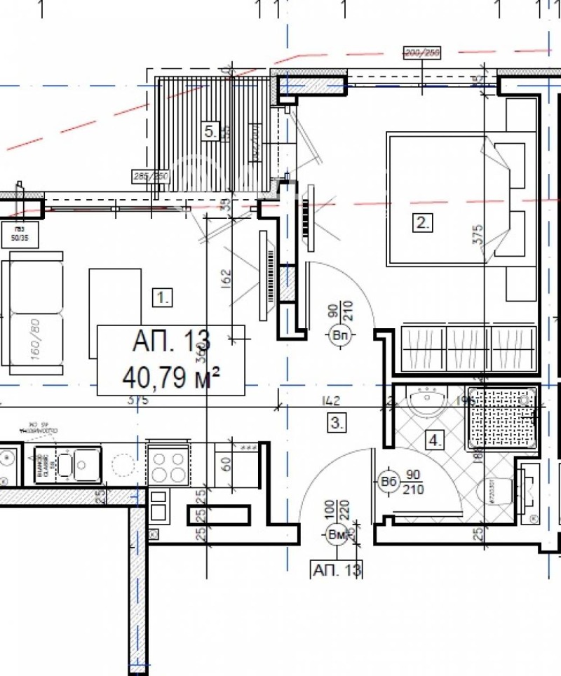 Продаја  1 спаваћа соба Софија , Младост 4 , 47 м2 | 37072308 - слика [4]